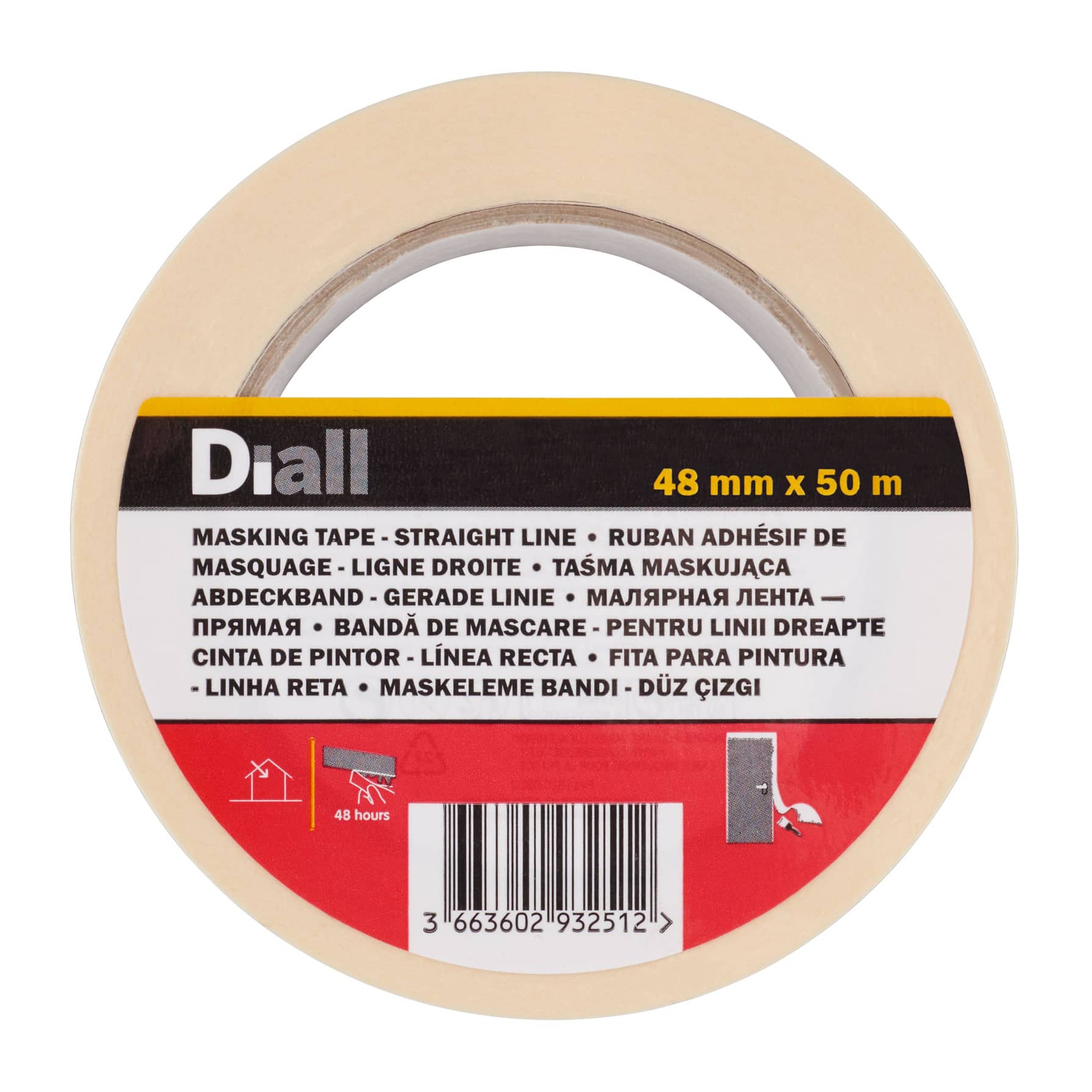 Diall Single-Sided Masking Tape (48 mm x 50 m)