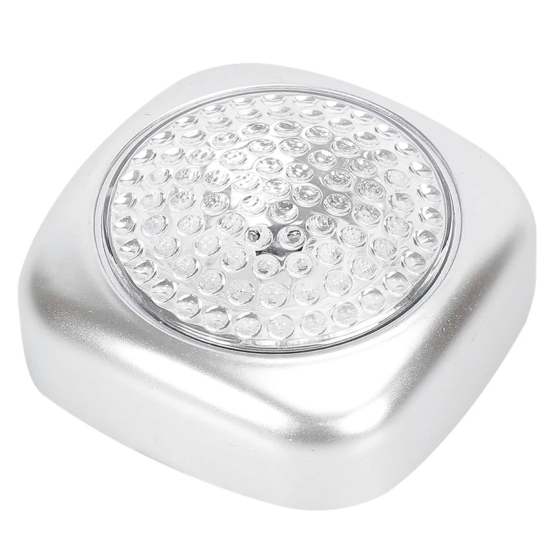 Diall LED Push Light W/Battery (0.2 W, White, 3 Pc.)
