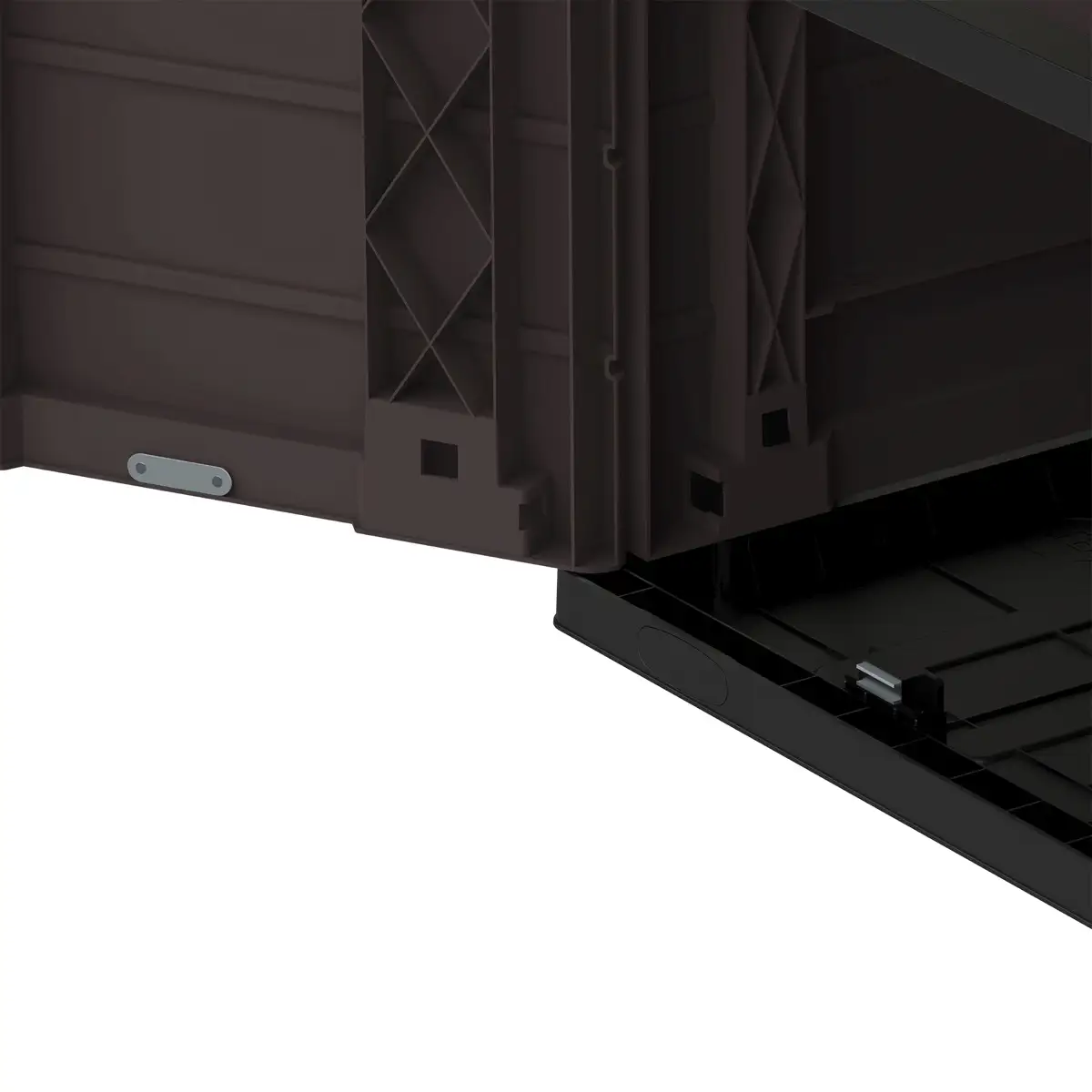 Cosmoplast Tall Vertical Storage Cabinet (Dark Brown, 81 x 47 x 178 cm)
