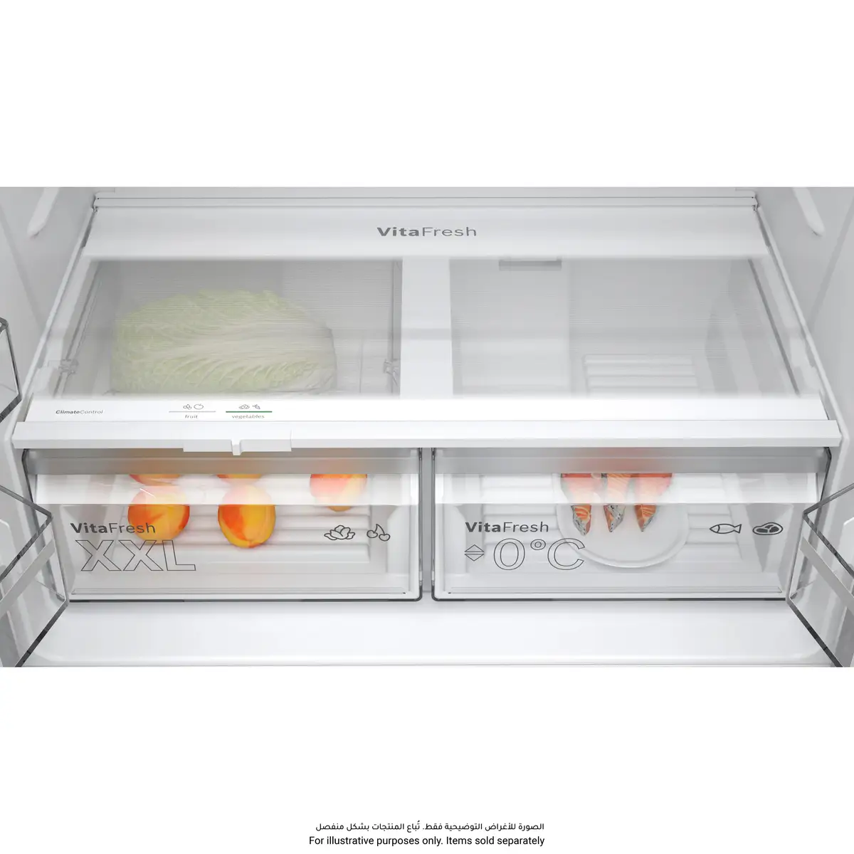 Bosch Series 4 French Door Fridge Freezer, KFN96VPE0M (646 L, Silver)