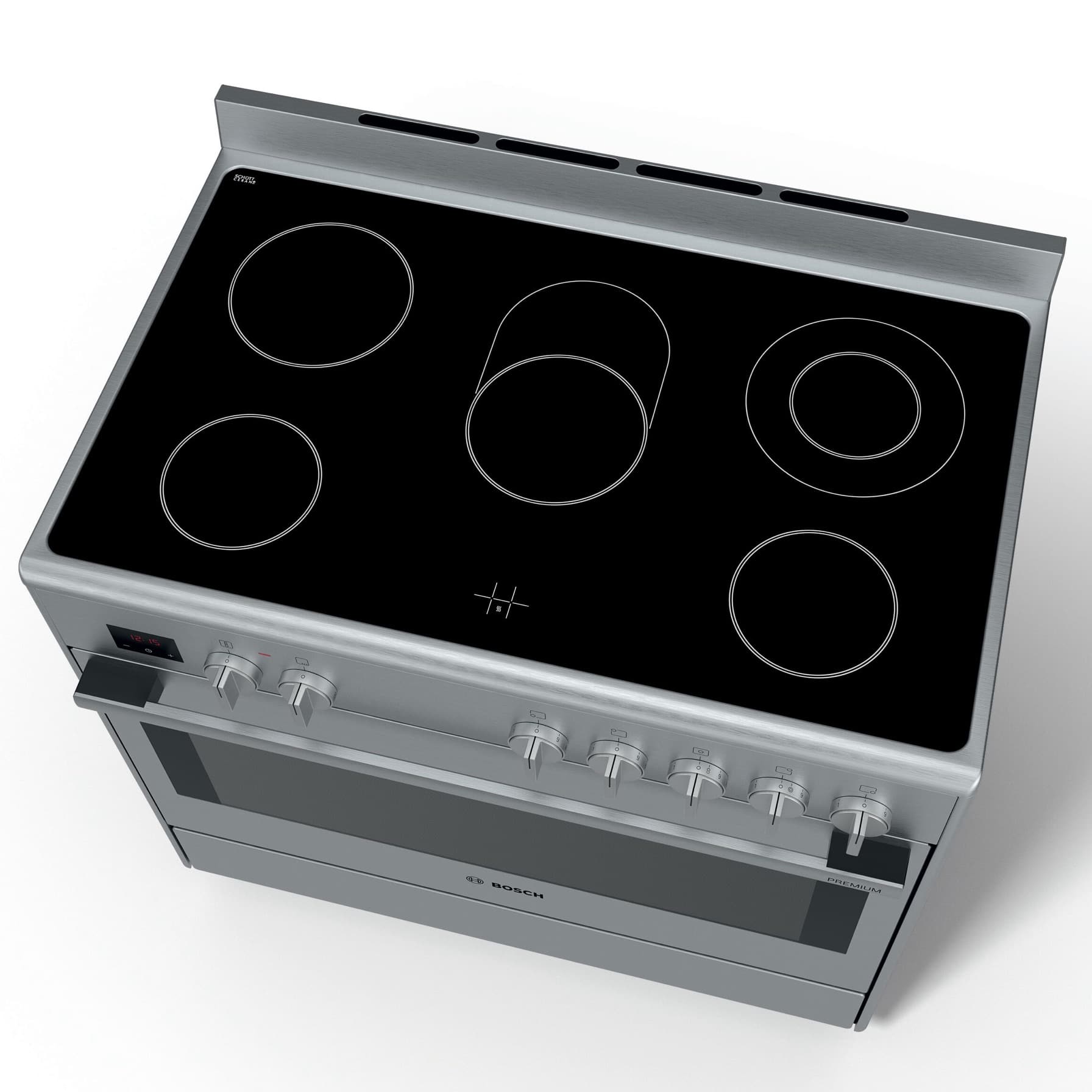 Bosch Serie 8 Freestanding 5-Zone Electric Cooker, HCB738357M (60 x 90 x 85 cm)