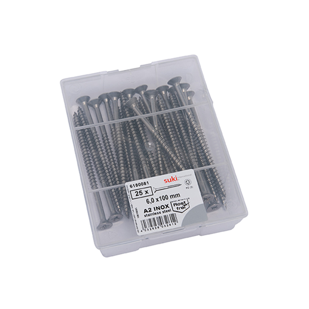 Suki Chipboard Screws (6 x 100 mm, Pack of 25)