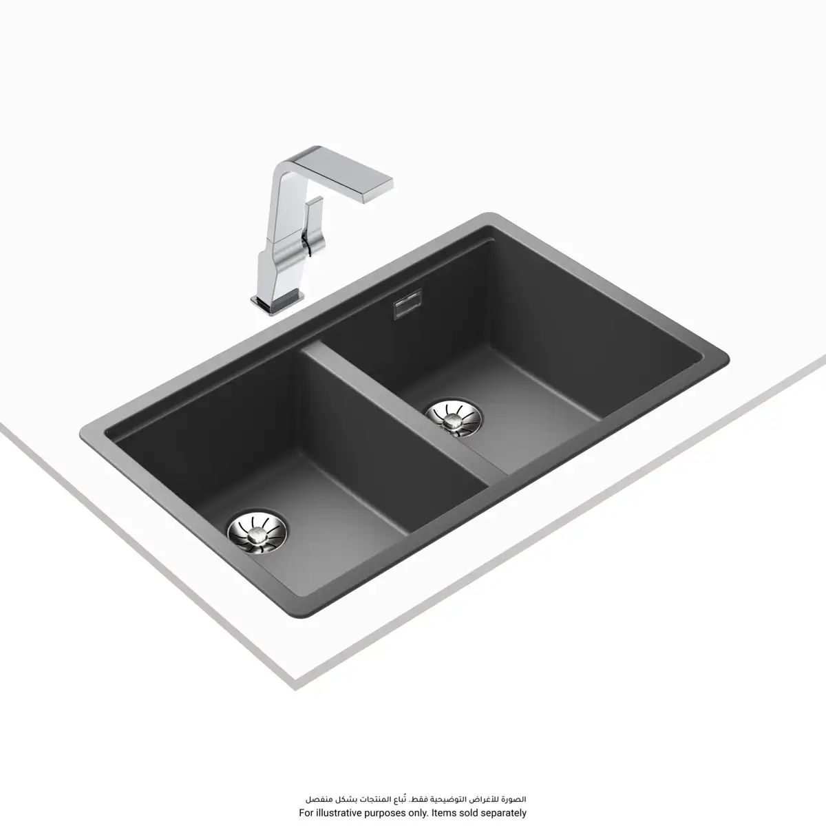 Teka Radea Kitchen Sink W/Tow Bowls (Dark Grey, 75.0 x 45.6 cm)