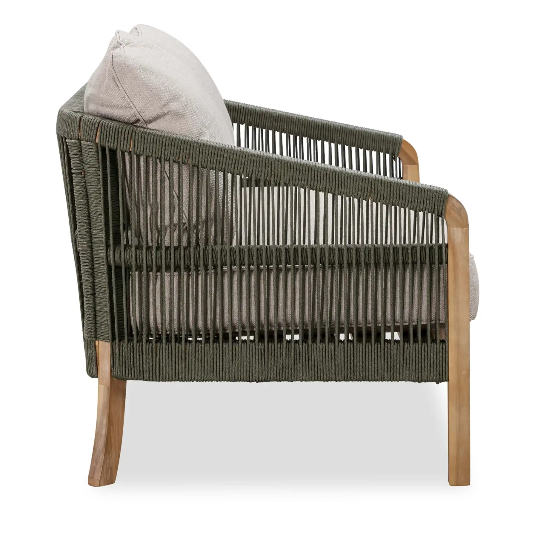 Santiago 2-Seater Acacia Wood Outdoor Sofa W/Cushions (76 x 137 x 69.5 cm)