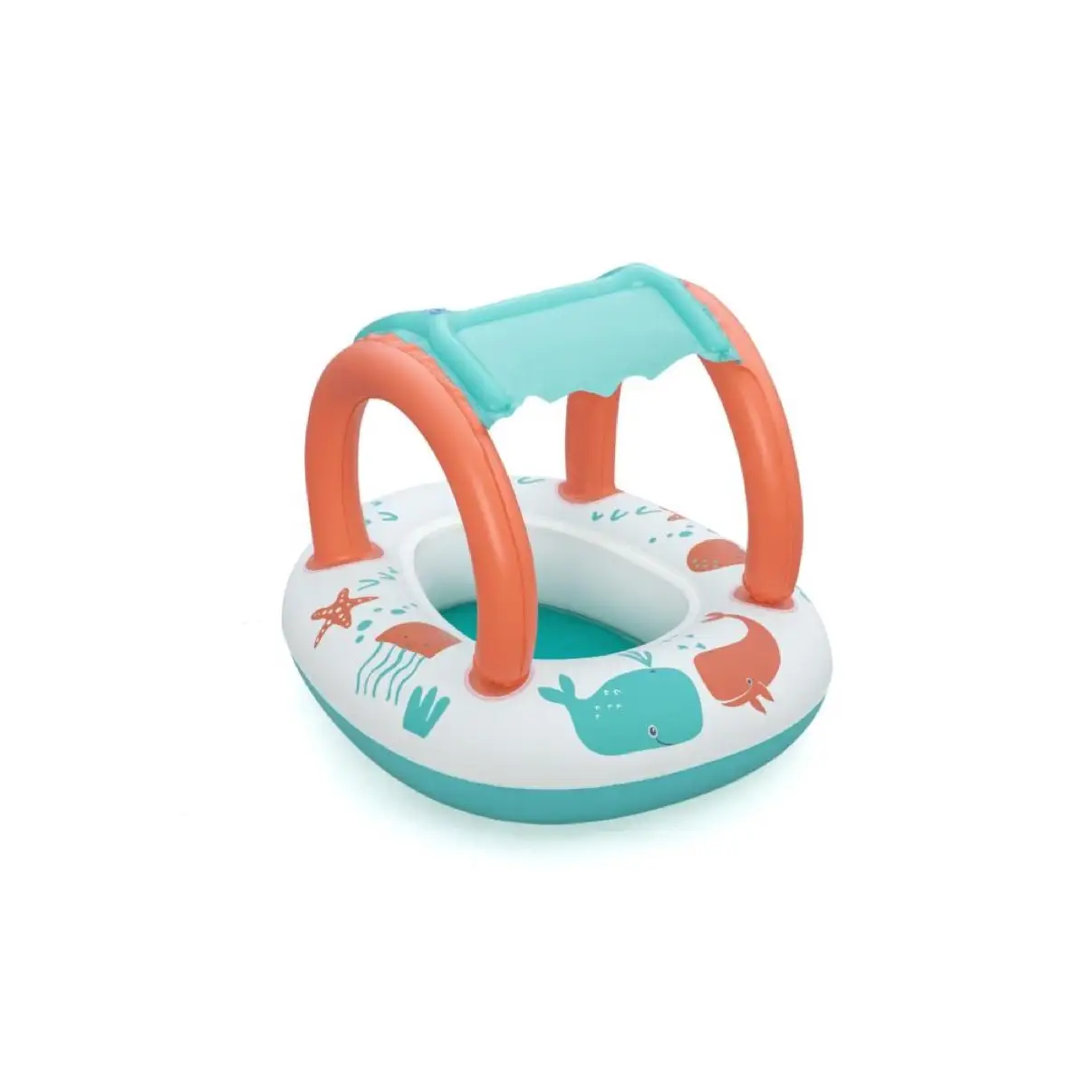 Bestway UV Care Baby Boat Animals (78 x 61.5 x 56.5 cm, Multicolor)