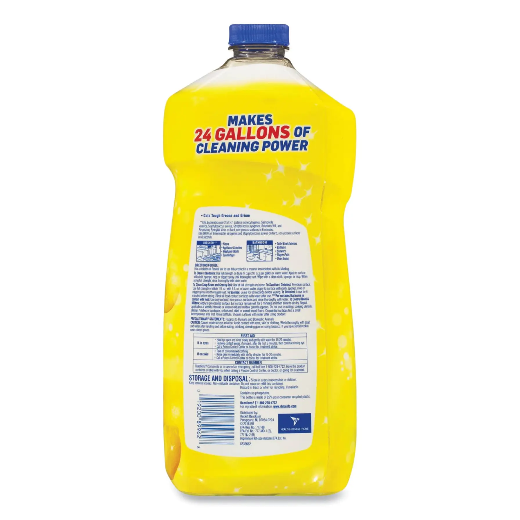 Lysol Clean & Fresh Multi-Surface Cleaning Liquid (1.42 L, Lemon & Sunflower)