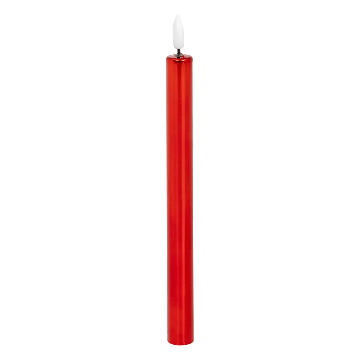 Atmosphera Battery-Operated LED Taper Candle Set (2 Pc, Red, 28 cm)