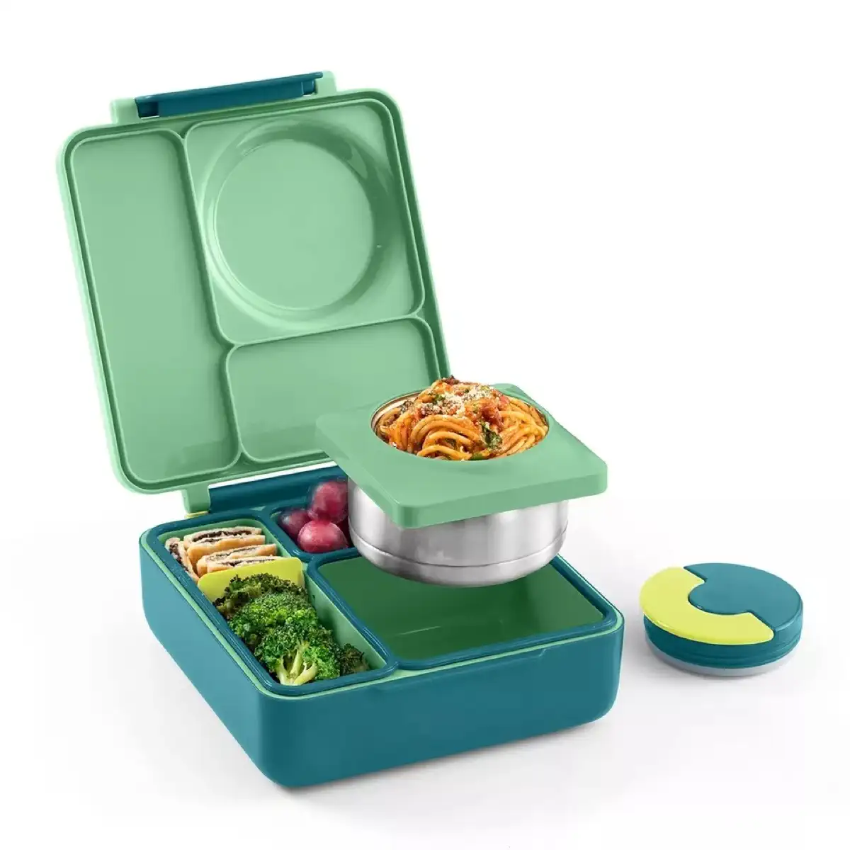 OmieLife OmieBox Kids Bento Box W/Insulated Thermos (1.38 L, 21.59x19.05x7.62 cm)