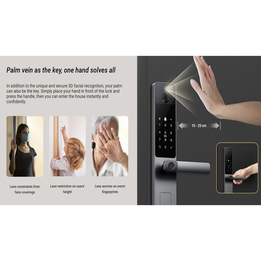 Ezviz Smart Lock 7-in-1 Keyless Entry, DL50FVS (Metallic Grey)