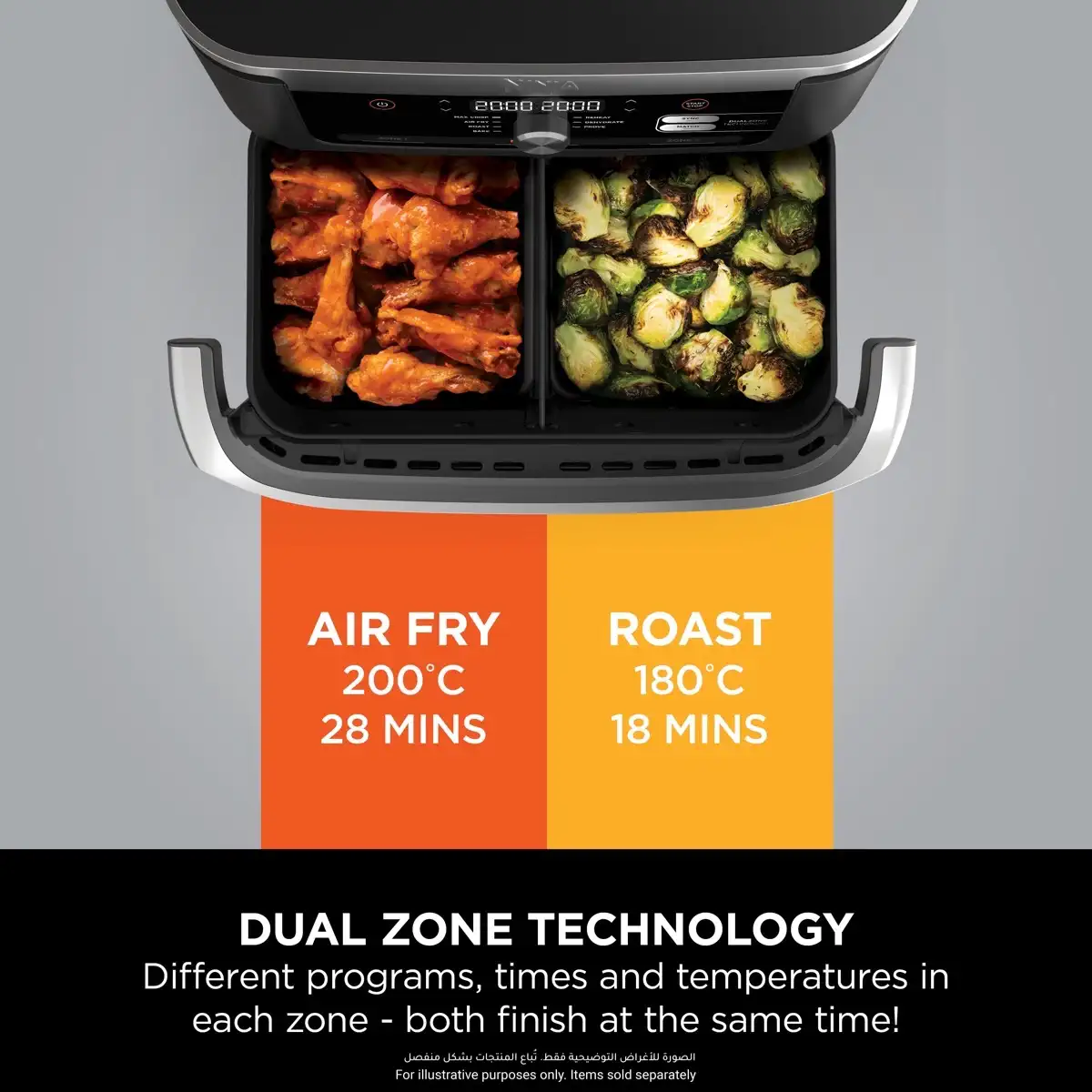 Ninja Foodi FlexDrawer MegaZone Air Fryer (XL, 10.4 L)