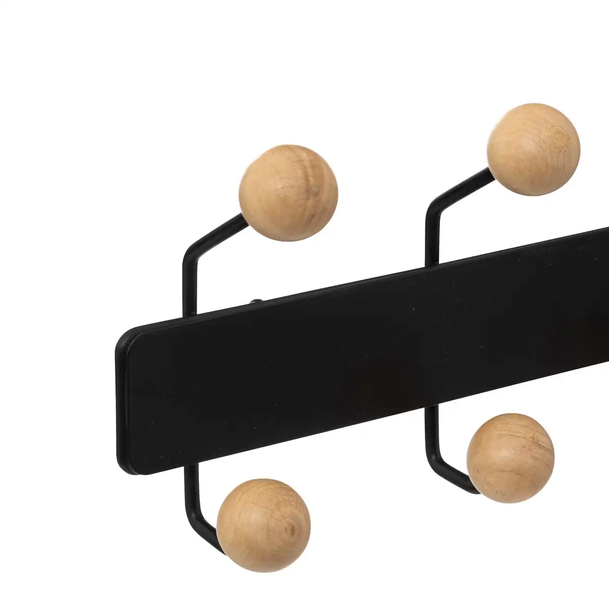 5Five Metal Wood Balls Wall Hook (10 Hooks, L. 44 x D. 7.5 x H. 14 cm)