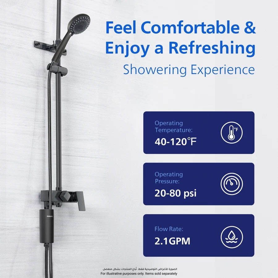 Philips Shower Filter, AWP1775BK (Black)