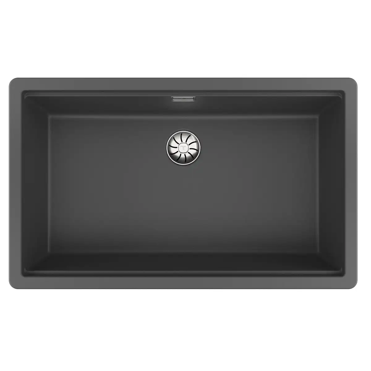 Teka 2-in-1 Installation Quartz & Acrylic Resins Kitchen Sink W/One Bowl (80 cm Base Unit, Dark Grey)