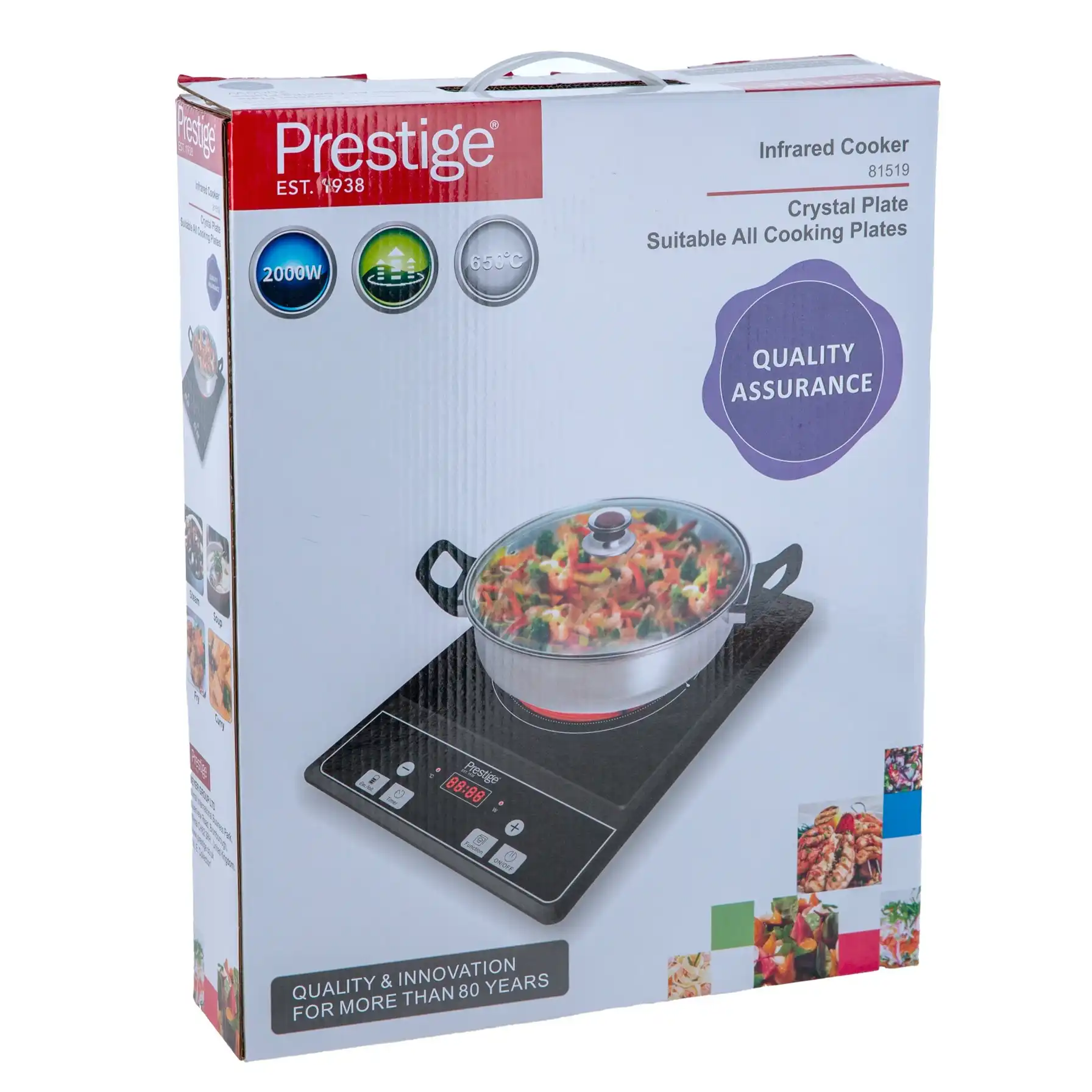 Prestige Single-Zone Infrared Hob, PR81519 (38 x 30 x 7 cm)