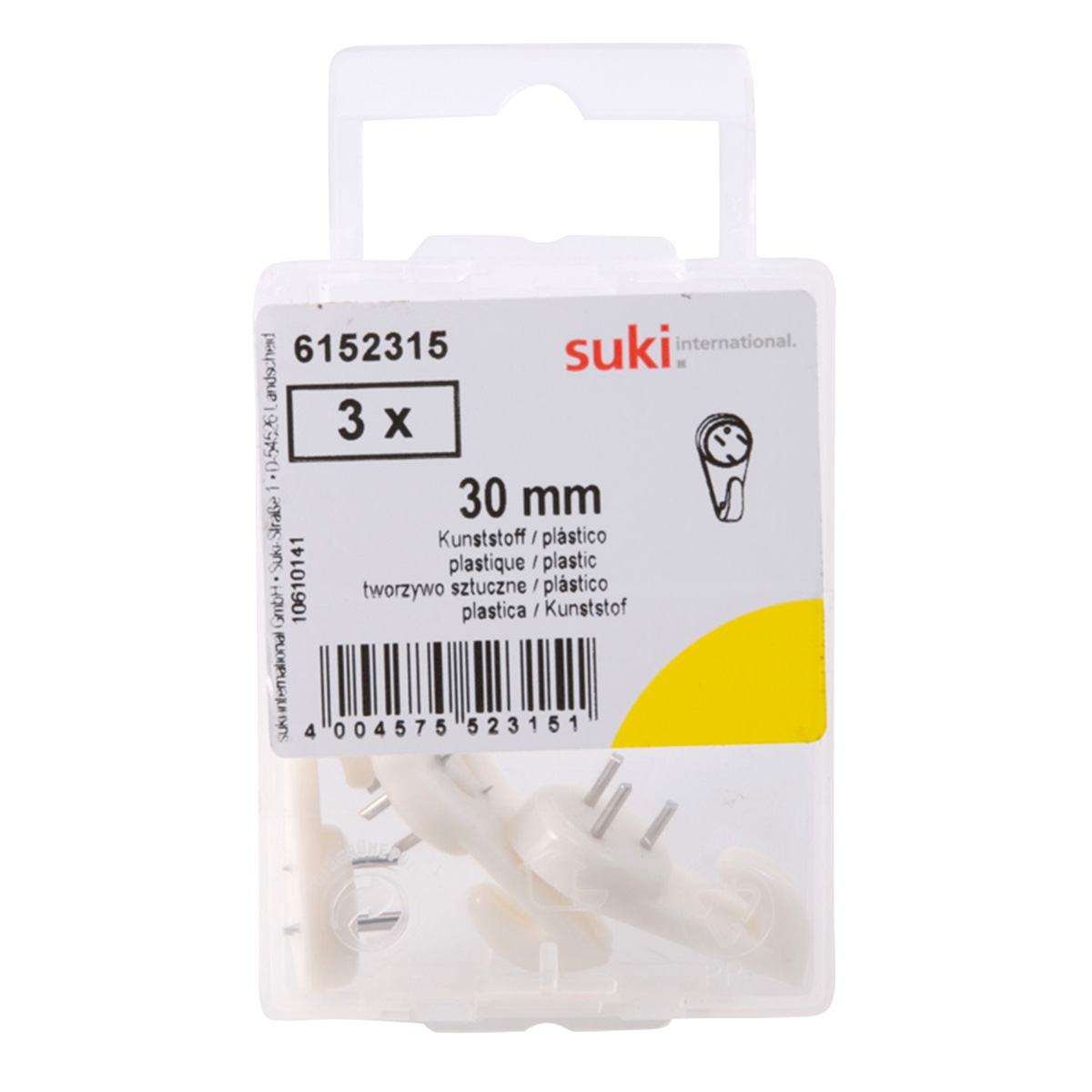 Suki Plastic Picture Hooks (White)