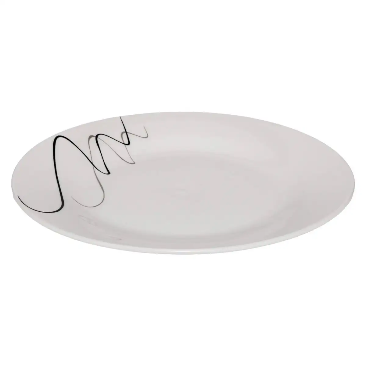 SG Pablo Porcelain Dinner Set (Black & White, 18 Pc.)