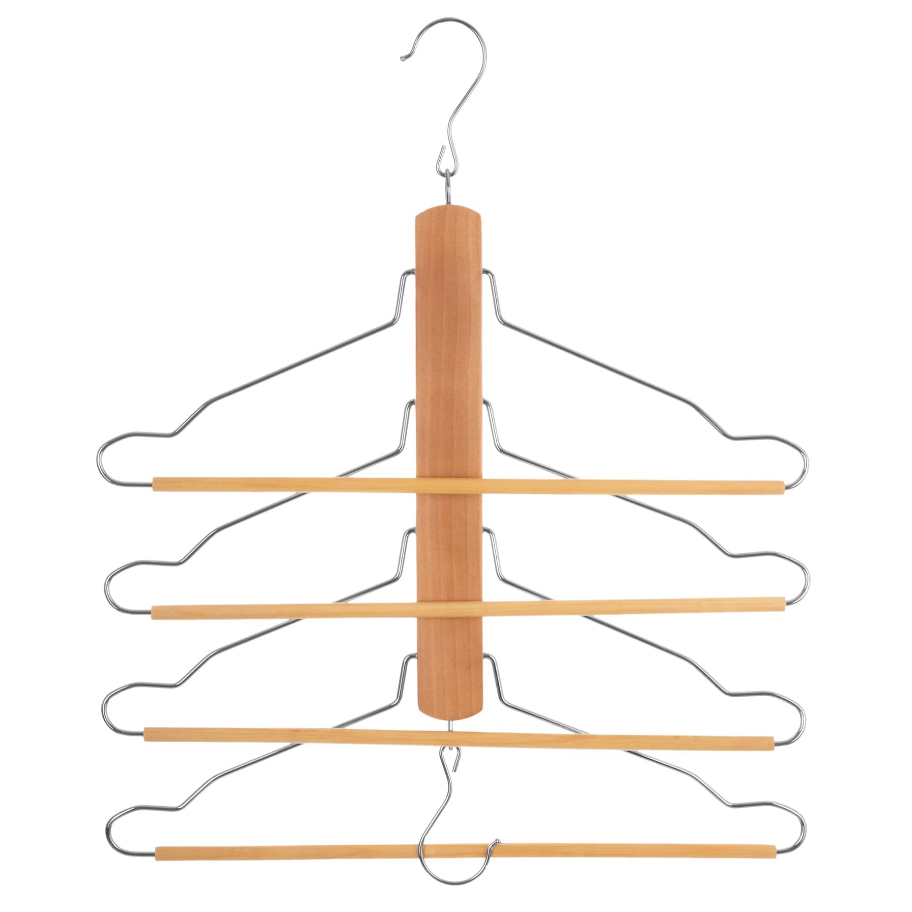 5Five Wood 4-Shirt/Pant Hanger (41.7 x 3 x 44.5 cm)