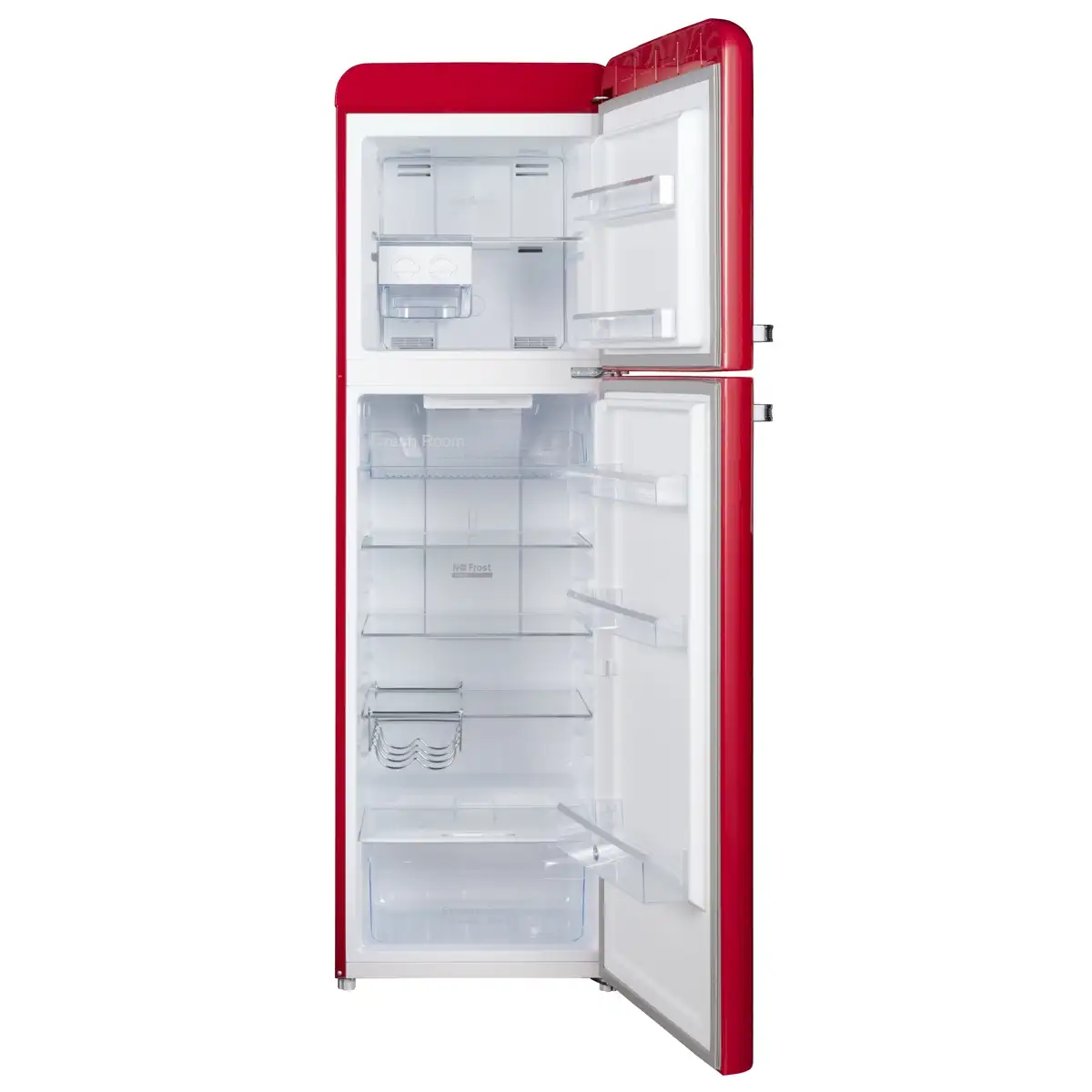 Hoover Freestanding Top Mount Retro Style Refrigerator, HTR-M326-RR (326 L)