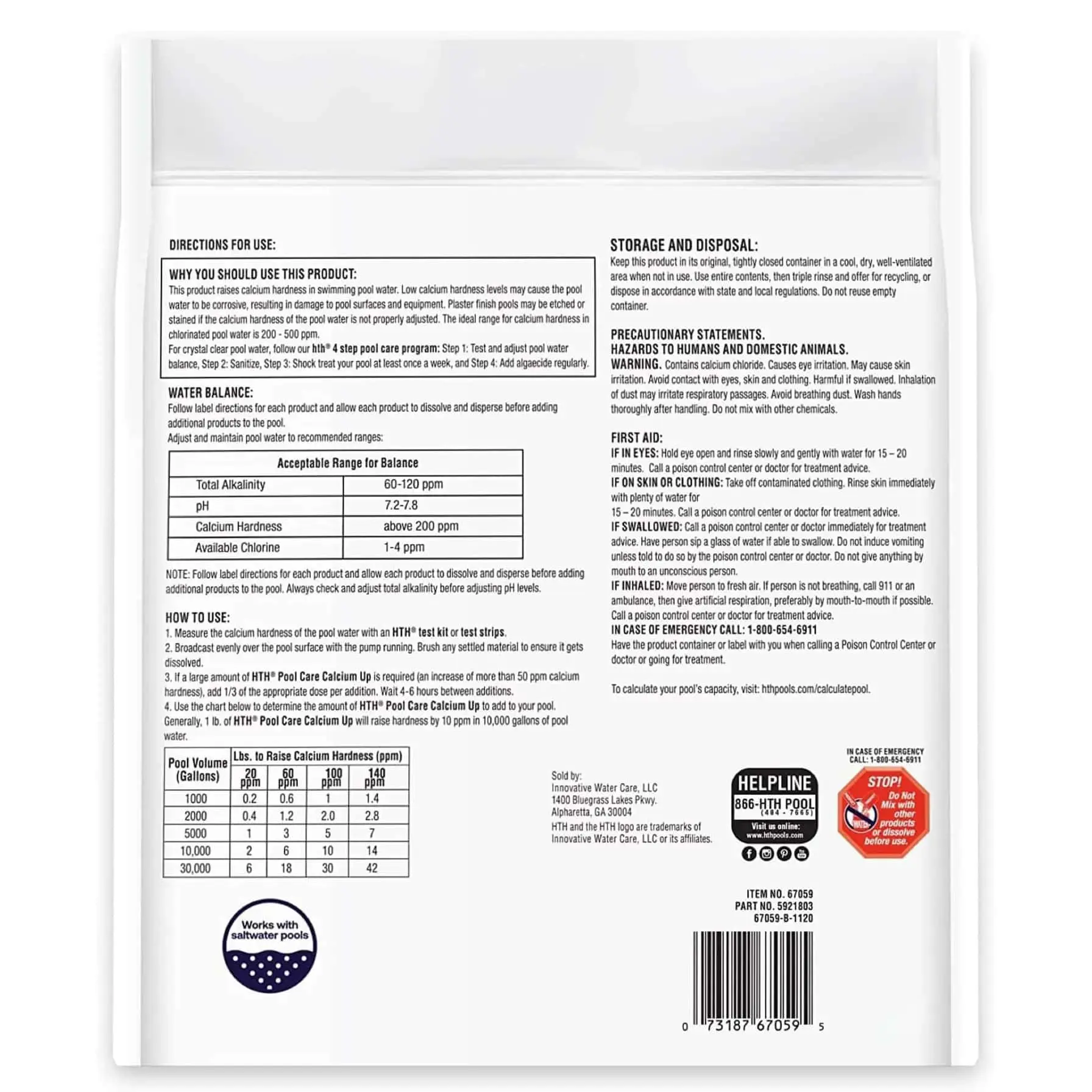 HTH Granule Calcium Hardness Increaser (1.8 kg)