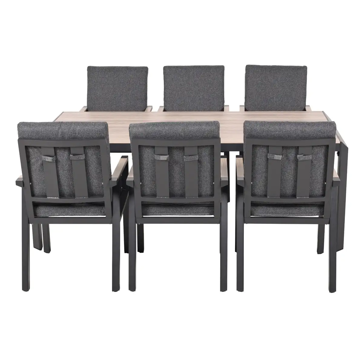 Apollo 6-Seater Aluminum Dining Set W/Cushion (68.5 x 65 x 91 cm)