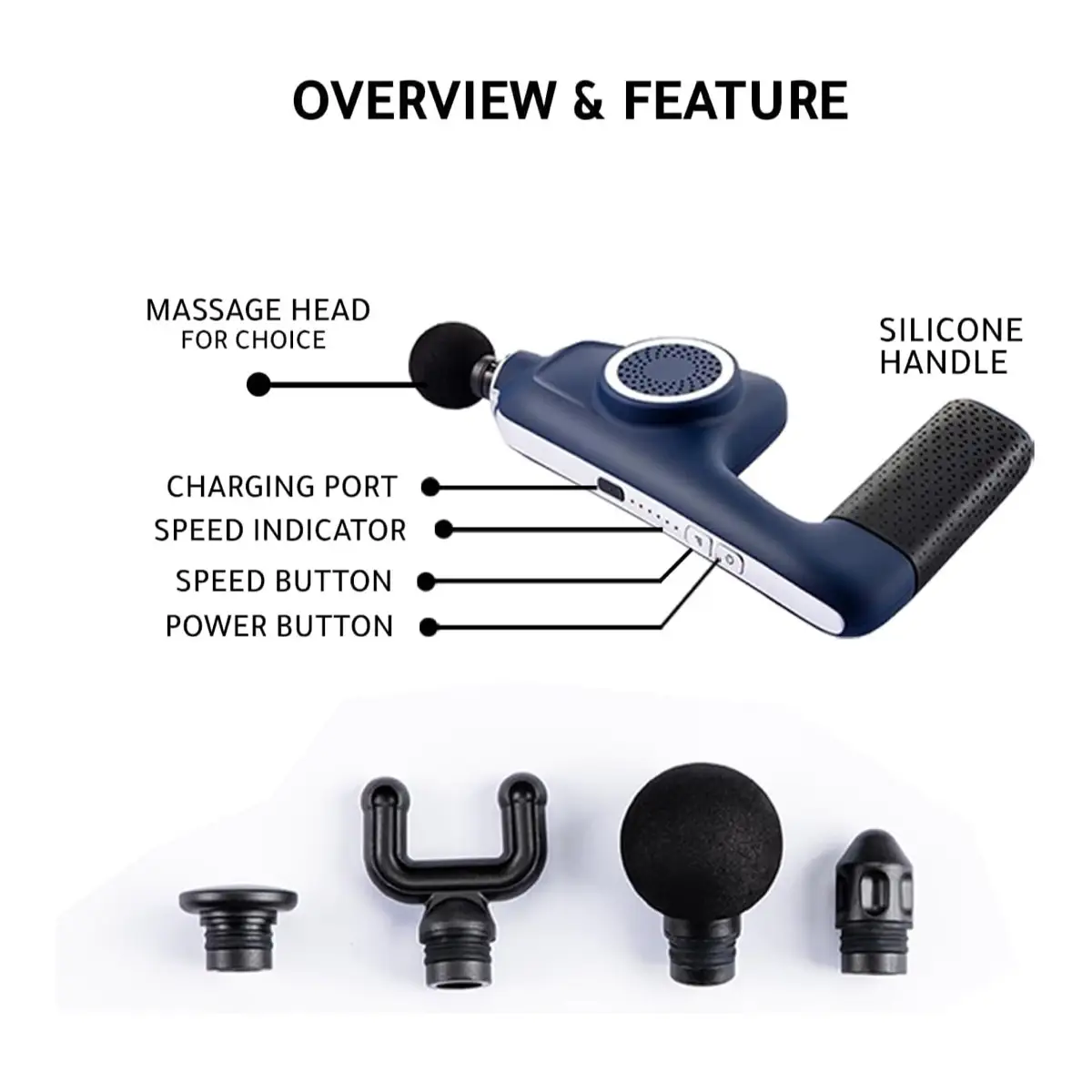 Zero Physio Pro Massage Gun (23.5 x 6 x 15.4 cm)