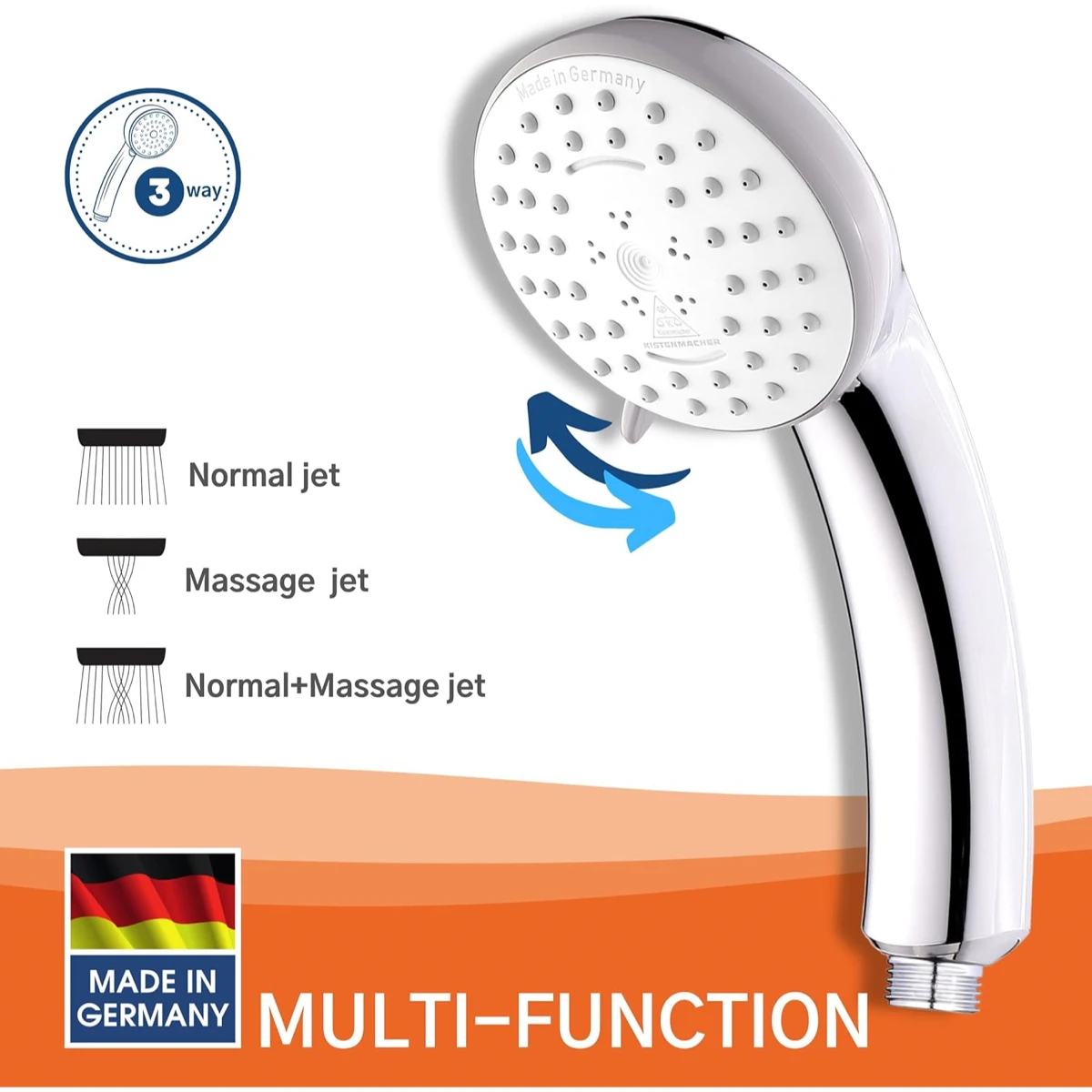 Kistenmacher Dolphin Hand Shower Set W/Hose