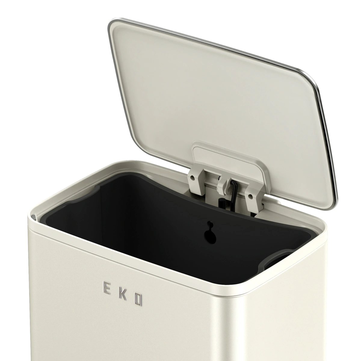 Eko Marina Stainless Steel Step Bin (28.1 x 24.4 x H. 36.1 cm, 11 L, Vanilla)