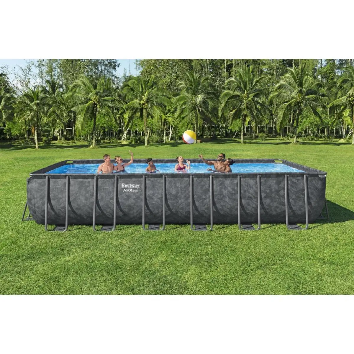 Bestway Power Steel Rectangular Pool Set (7.32 x 3.66 x 1.32 m)
