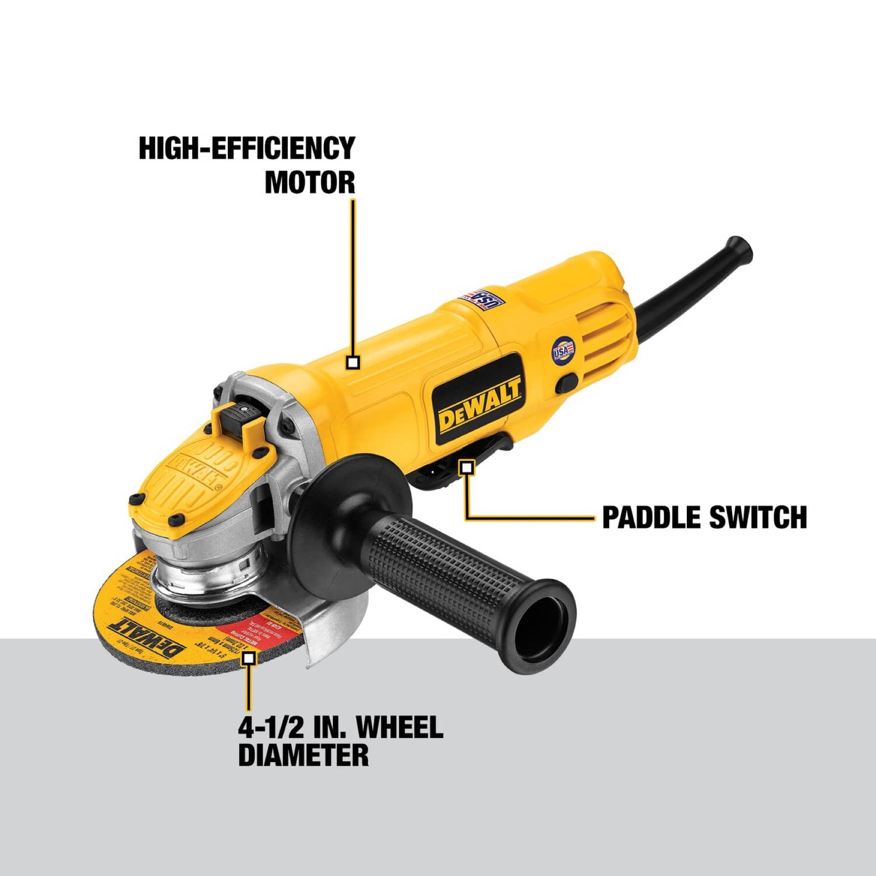Dewalt Corded Paddle Switch Angle Grinder, DWE4120-B5 (900 W, 11.5 cm)