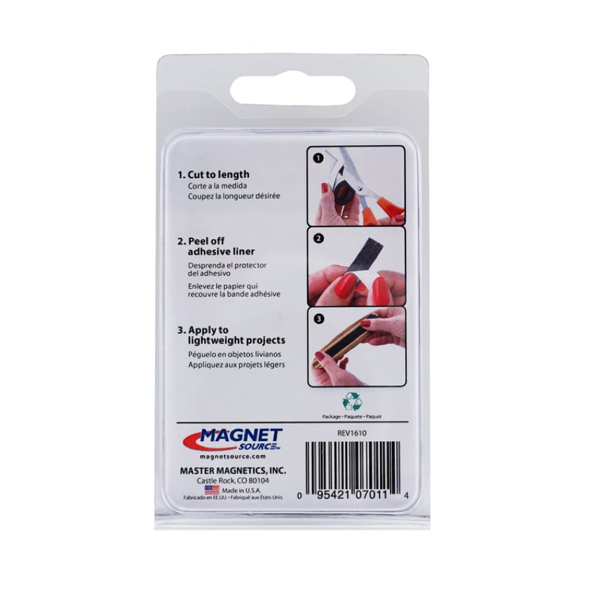 Magnet Source Magnetic Tape W/ Adhesive (76 x 1.27 x 0.15 cm)