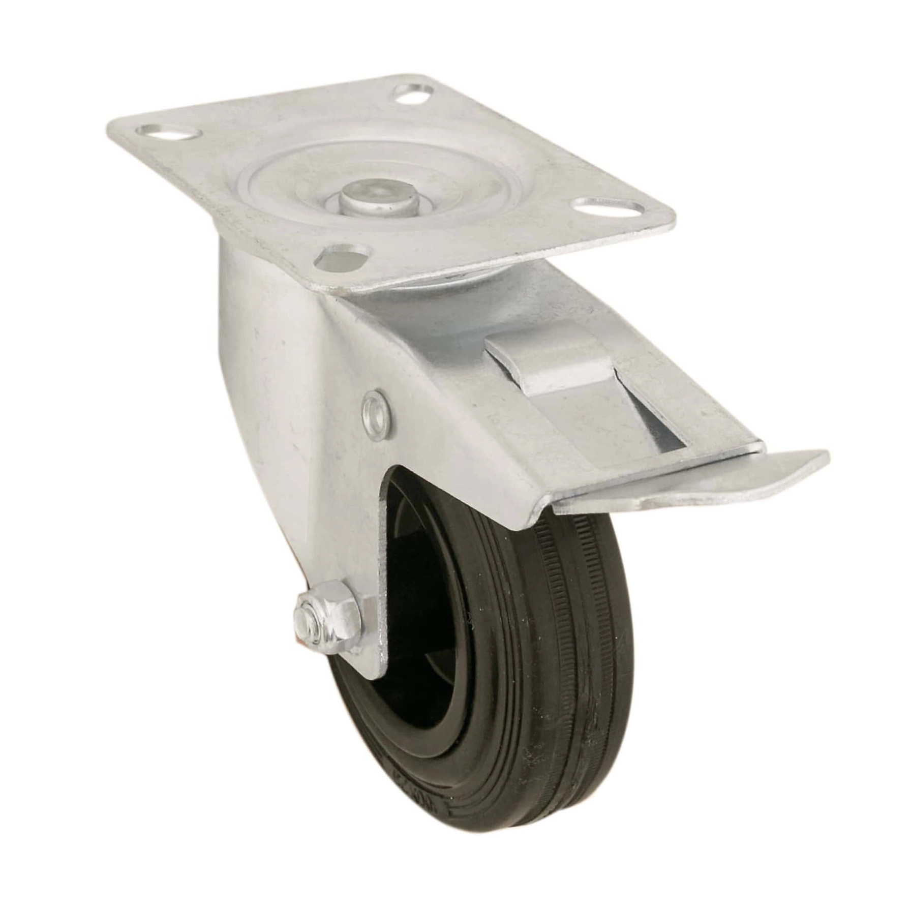 Braked Heavy Duty Swivel Castor, WC51 (100 mm, 75 kg)