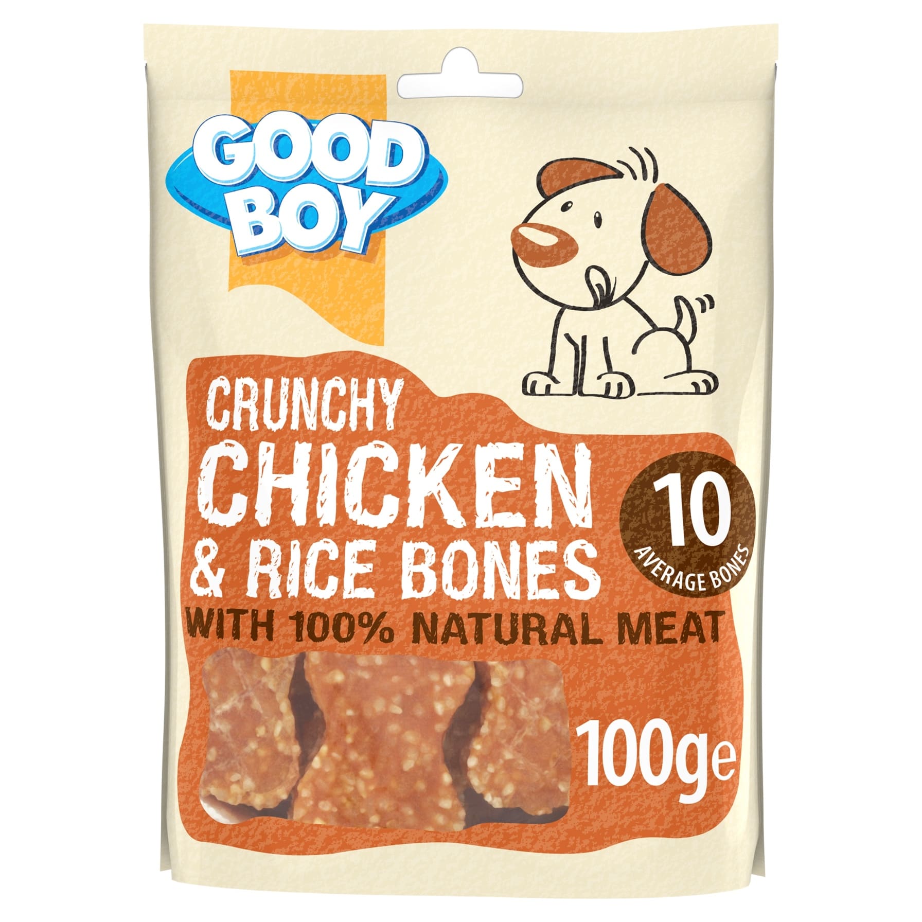 Armitage Good Boy Crunchy Chicken & Rice Bones Dog Treat (Adult Dogs, 100 g)