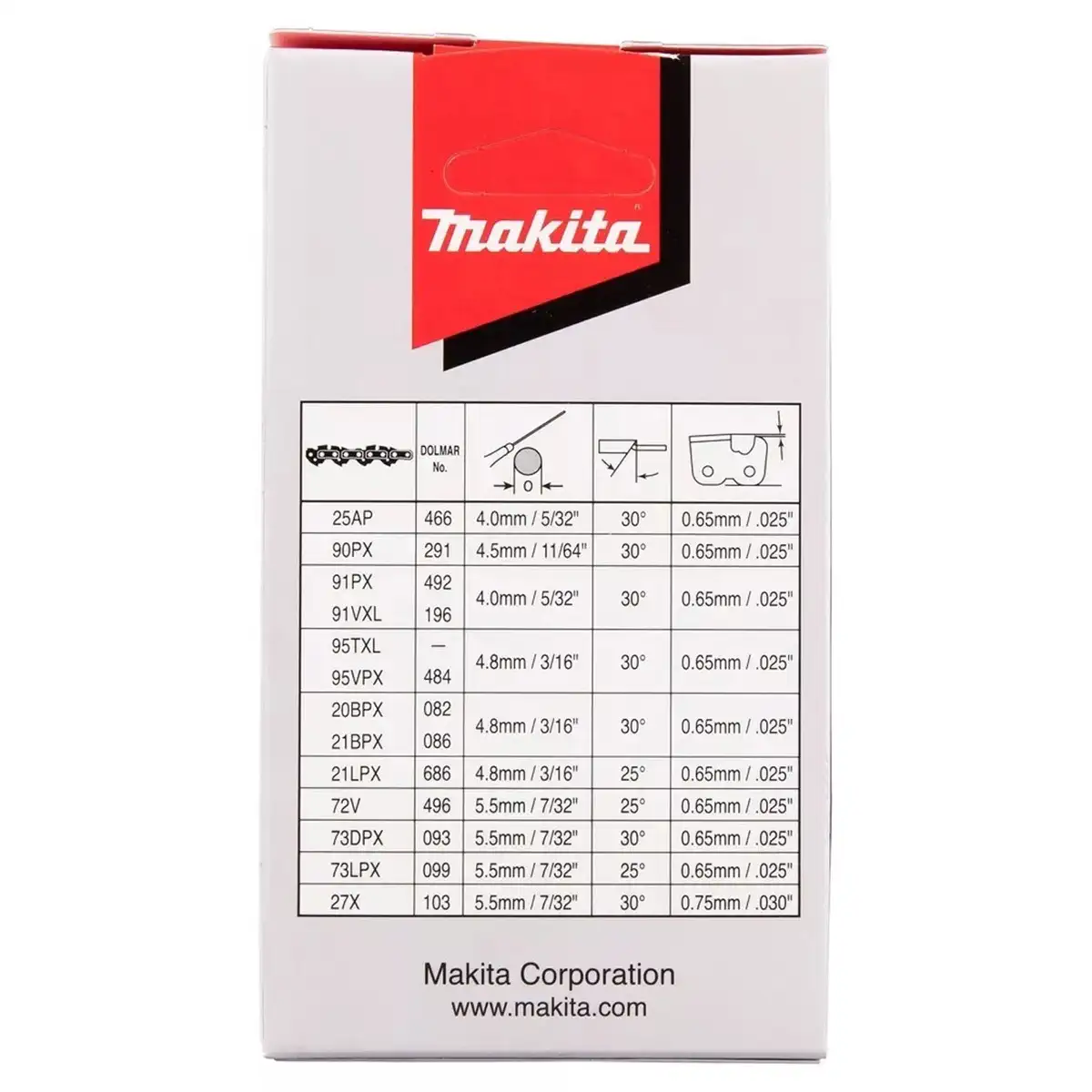 Makita Saw Chain for DUC252, 191H08-4 (25 cm)