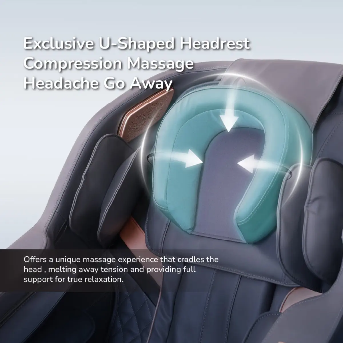 Zero Onyx Heat Therapy Full Body Massage Chair W/Bluetooth Speakers (140 x 74 x 108 cm)