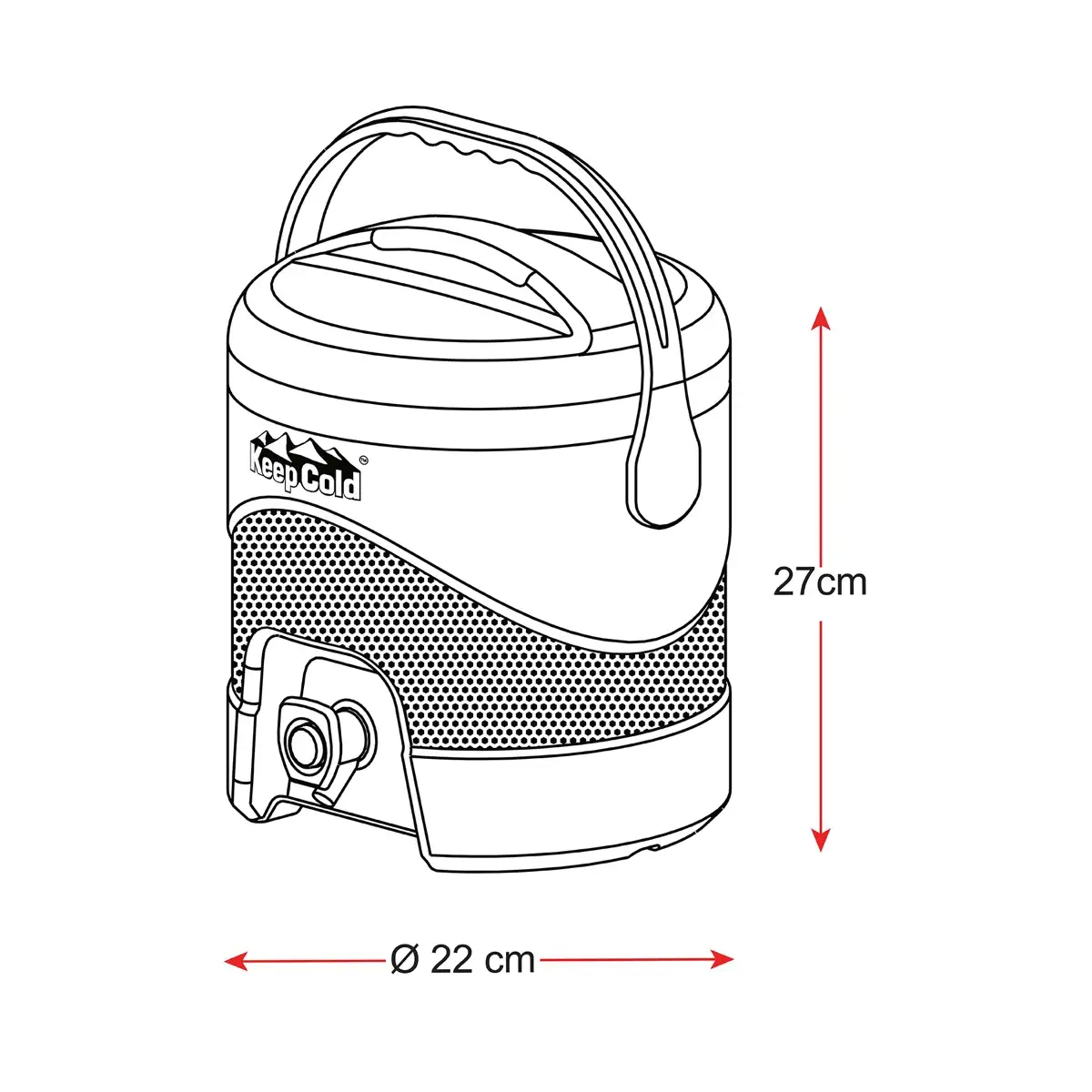 Keepcold Picnic Cooler (4 L, 22 x 27 cm)
