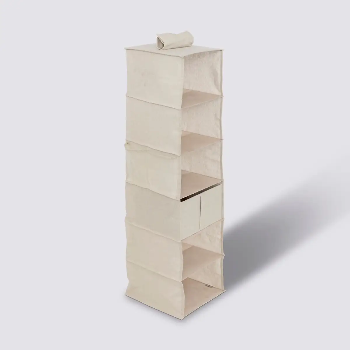 5Five Hanging Laundry Organisr 6 Compartments (Beige)