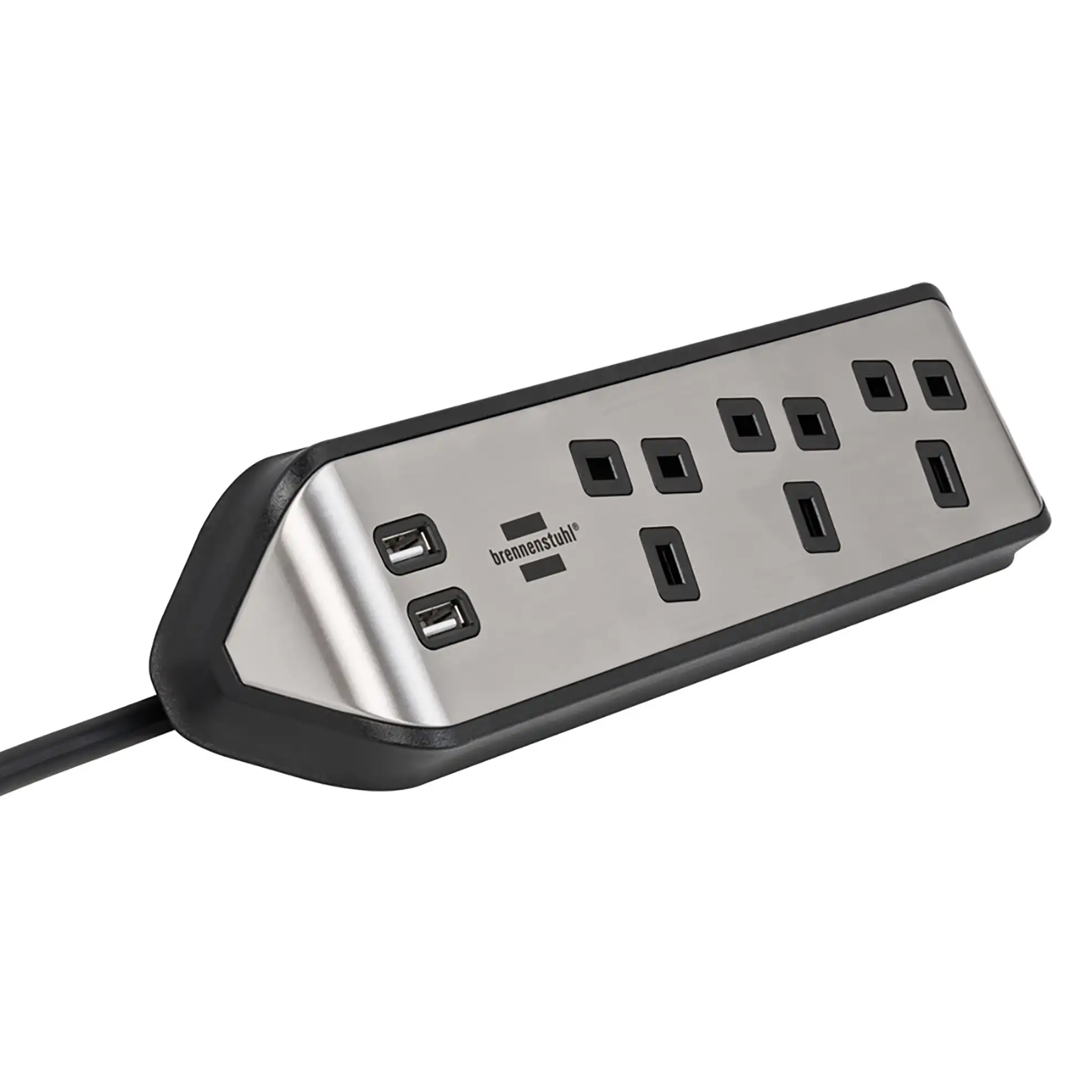 Brennenstuhl 3-Way Extension Cord W/USB-A Sockets, 1153593410 (2 m)