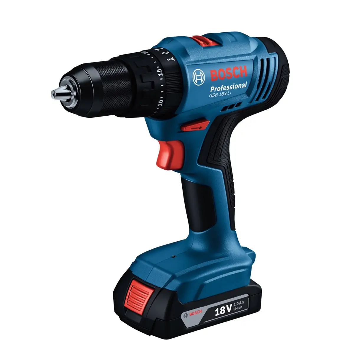 Bosch Professional Cordless Impact Drill Driver W/Battery & Charger, GSB183-LI (18 V)