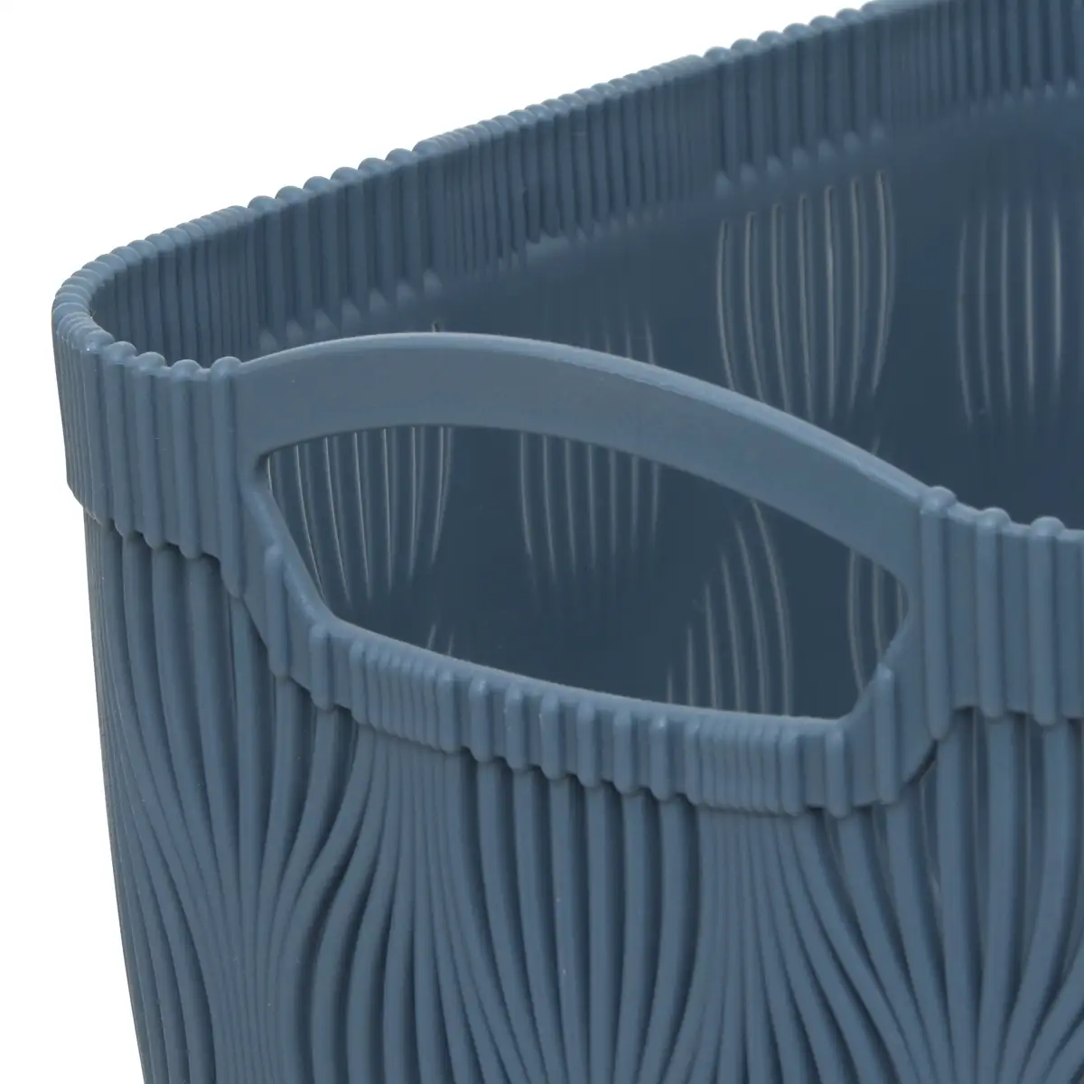 5Five Leaf Plastic Basket (23 x 16.7 x 12 cm, Blue Gray)
