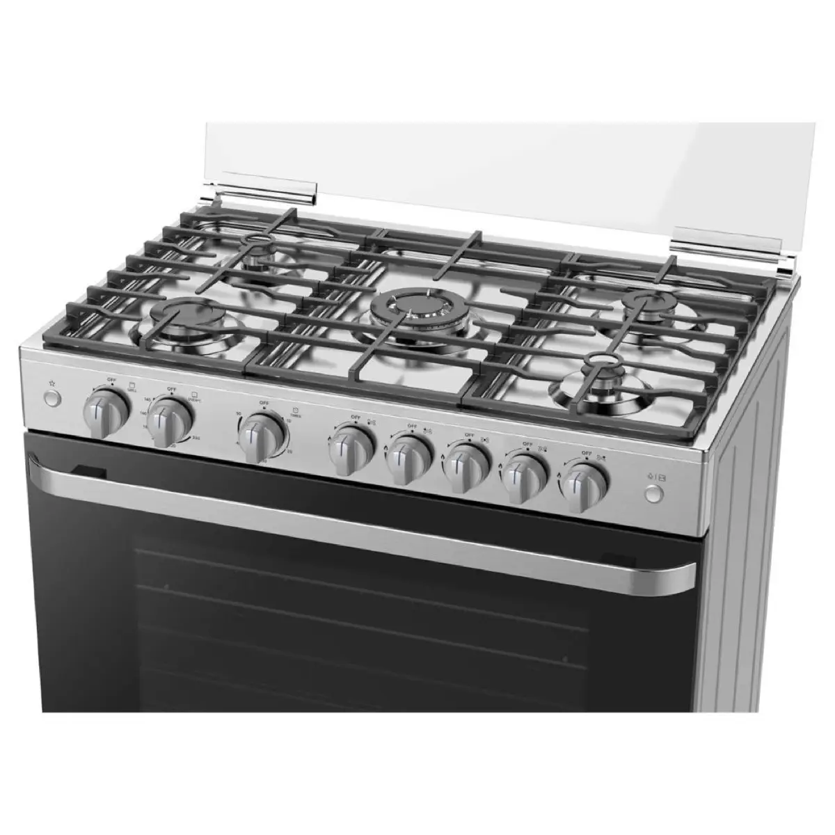 Midea Freestanding 5-Burner Full Gas Cooker W/Oven, MFO-MG36LE-SS (90 x 60 cm)