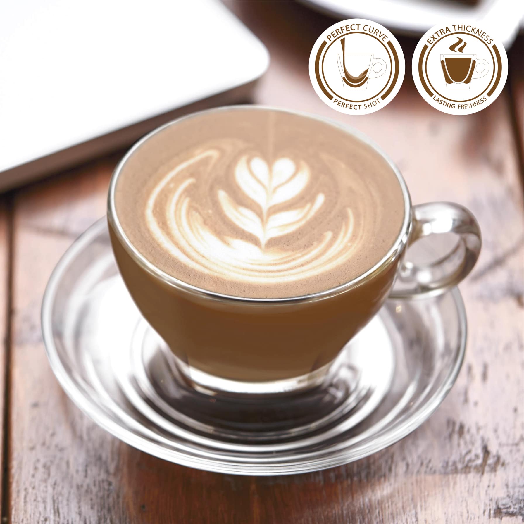 Ocean Caffe Latte Cup & Saucer Set (6 Pc.)