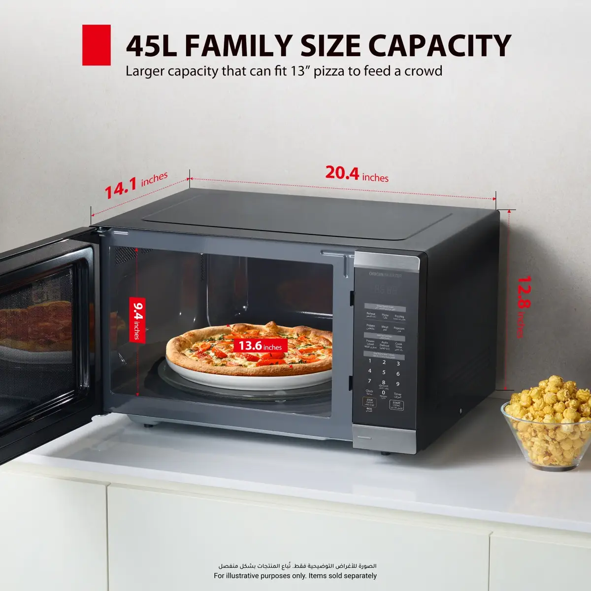 Toshiba Solo Digital Membrane Microwave Oven, ML3-EM45PFI(MB) (45 L, 1000 W)