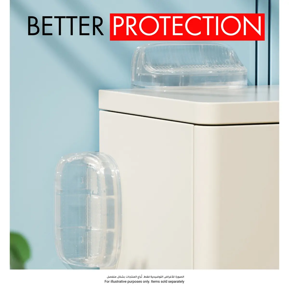 Nurtur Transparent Furniture Anti-Tip Wall Straps Pack (7.5 x 8 x 4.5 cm, 2 Pc.)