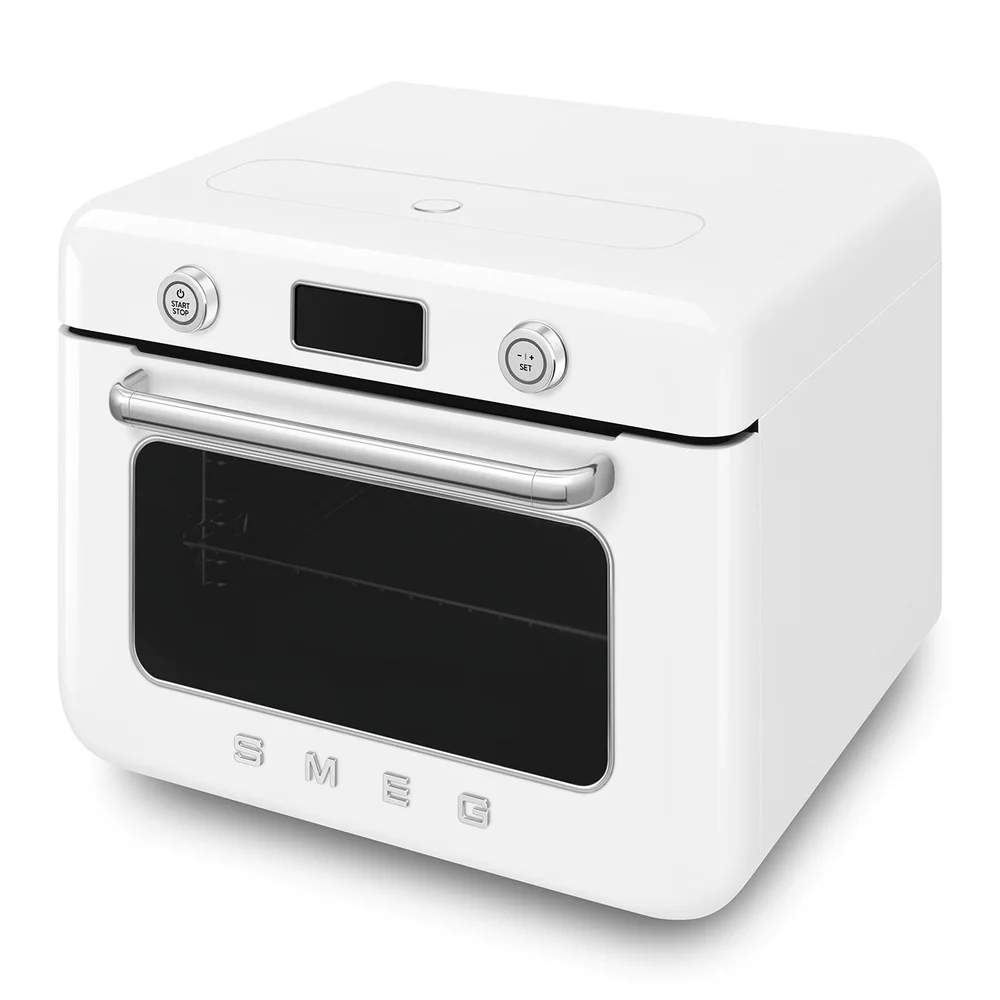 Smeg 50's Style Countertop Multi-Function Oven W/Grill & Steam Function, COF01WHUK (30 L, 1800 W)