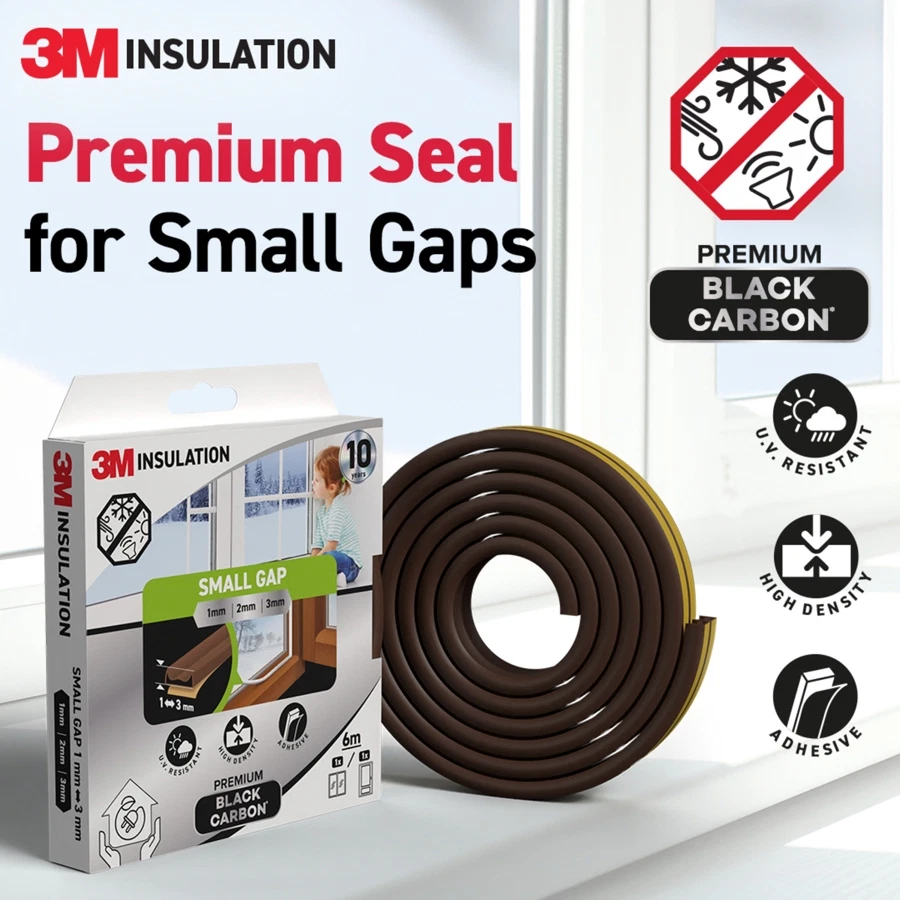 3M Premium Insulation Seal Tape (Small Gap, Brown, 6 m)