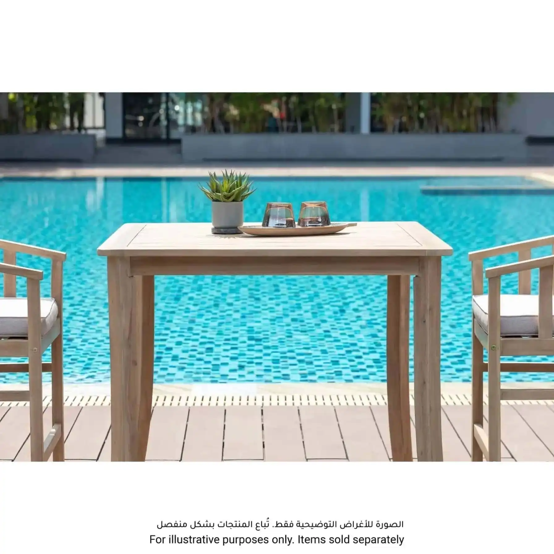 Ashmore Classic Acacia Wood Table (100 x 100 x 90 cm)