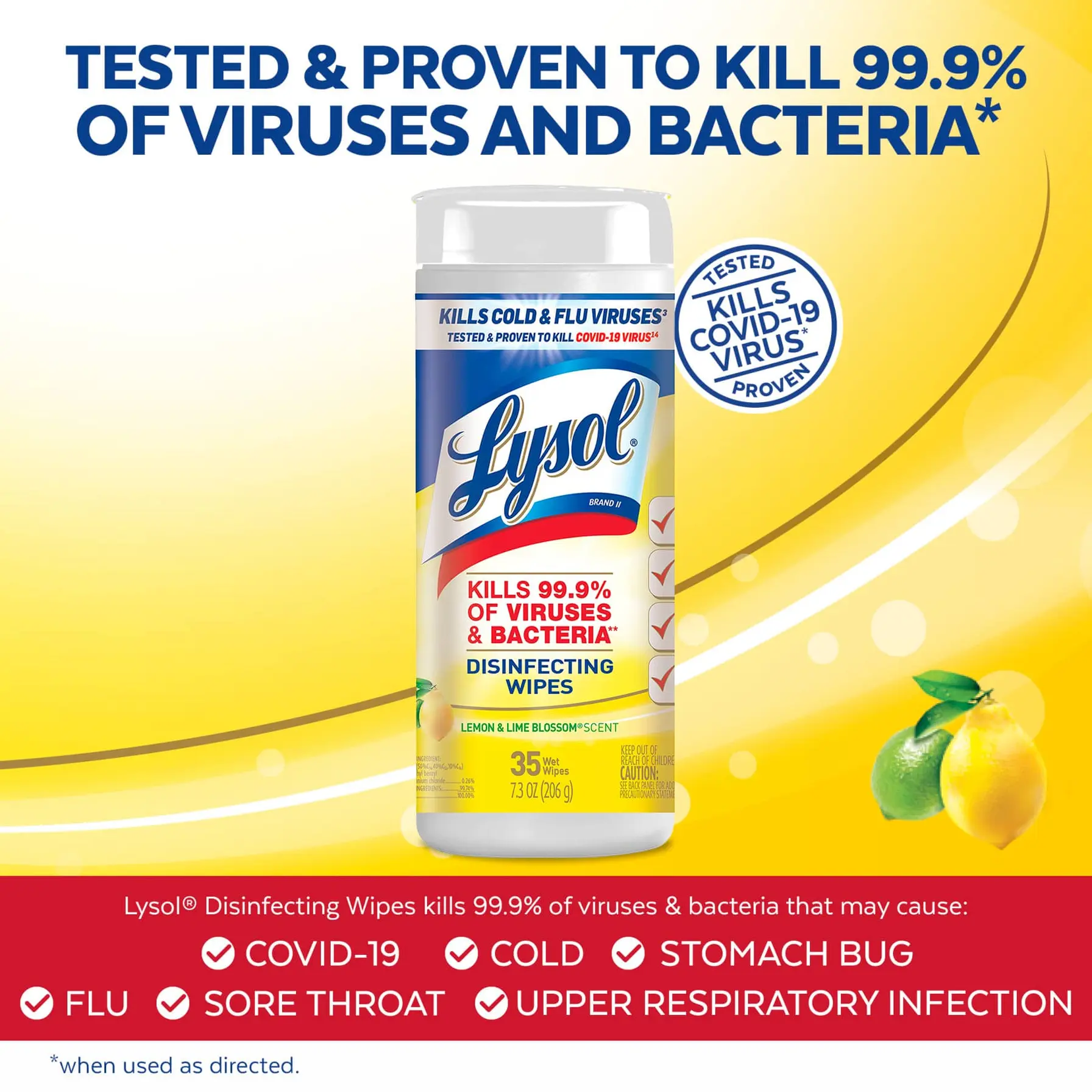 Lysol Citrus Sent Sanitizing Disinfecting Wipe (Pack of 35)