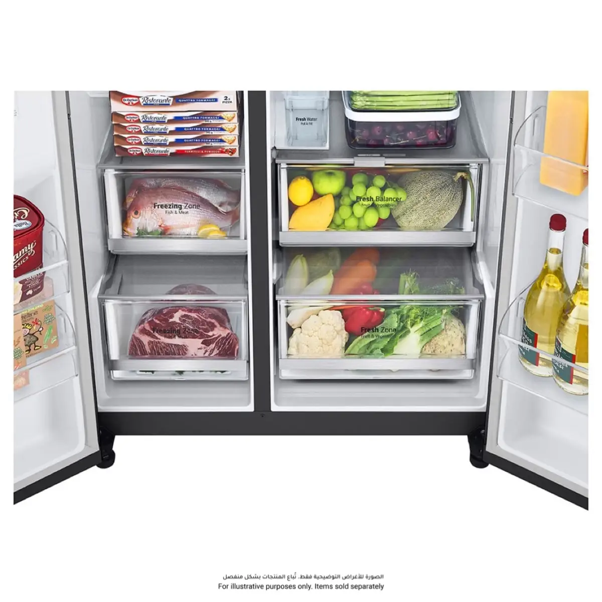 LG Freestanding Side-by-Side InstaView™ Refrigerator, Gr-X267CQEW 