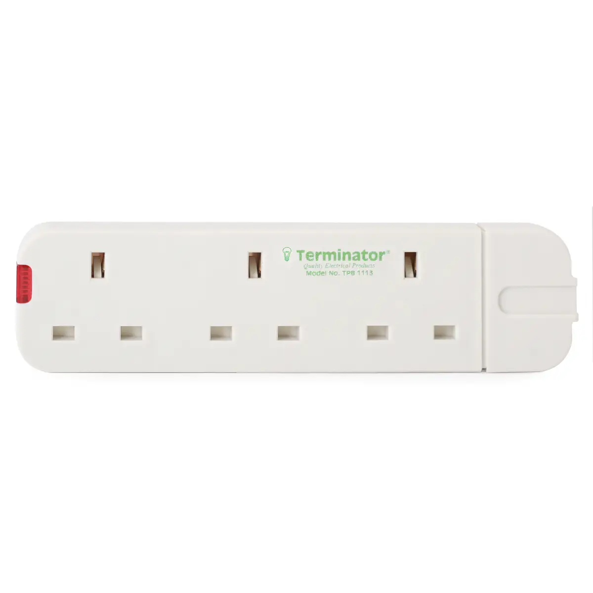 Terminator 3-Way UK Power Extension Socket Without Cable, TPB 1113