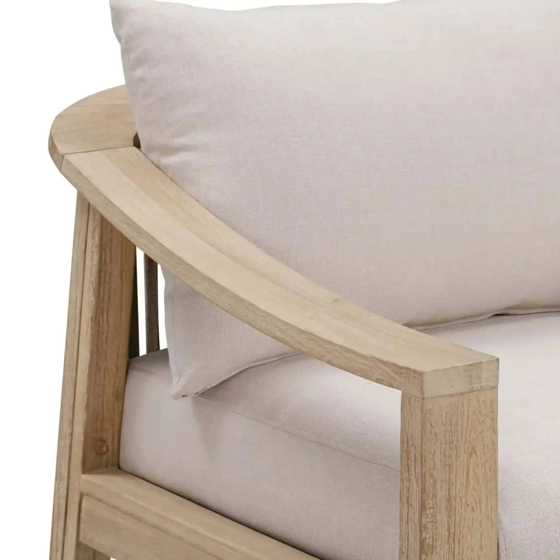 Sycamore Single-Seater Acacia & Rope Outdoor Sofa (80 x 78 x 83 cm)